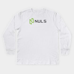 NULS Official "Centered" (Black Text) Kids Long Sleeve T-Shirt